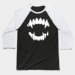 Vampire Fangs Baseball T-Shirt